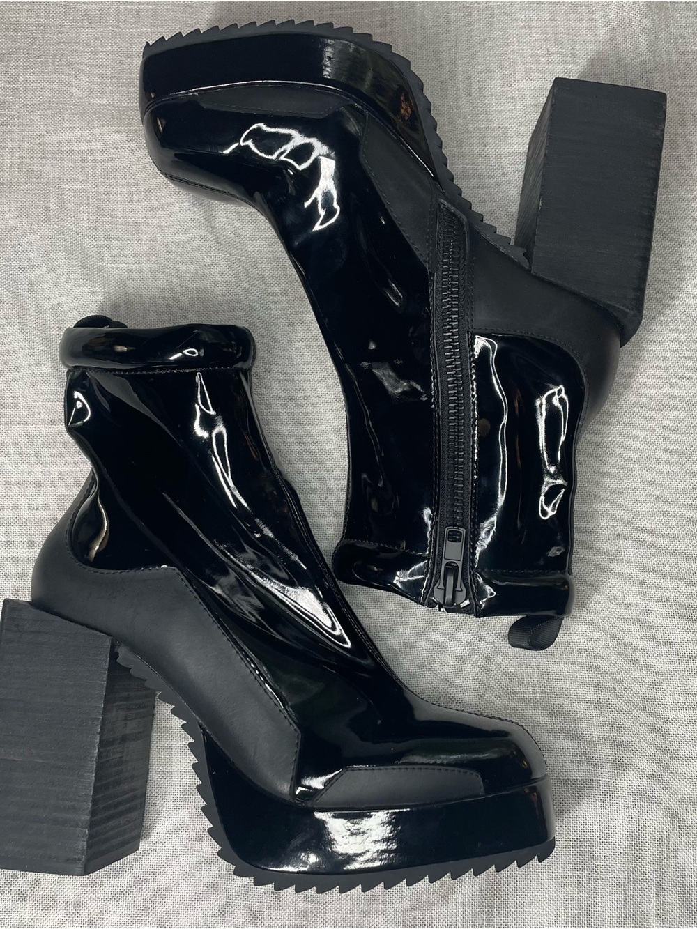 POSTER GRL x Dolls Kill Platform Black Patent Leather Boots - Picture 6 of 12
